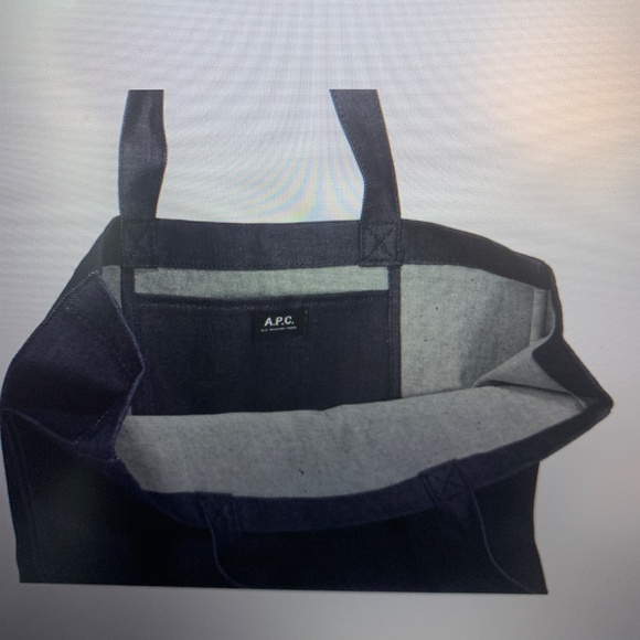 A.P.C.Daniela Denim Shopping Tote Bag New! - Picture 10 of 12